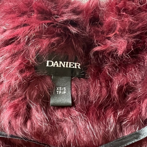 Burgundy Rabbit Fur Vest - Picture 8 of 8